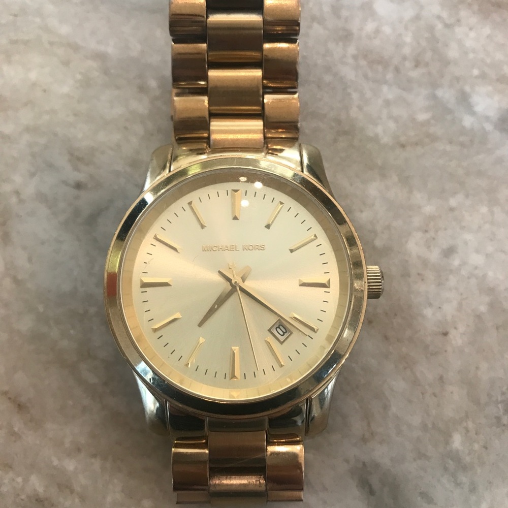 Michael Kors gold watch with large face